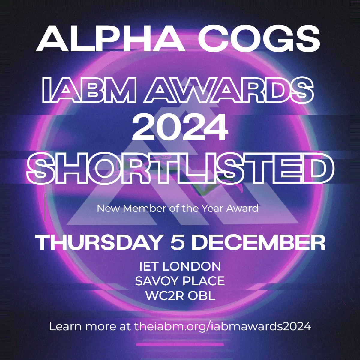 IABM Awards 2024: AlphaCogs shortlisted for New Member of the Year